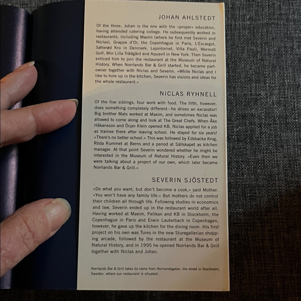Cookbook from Norrland’s Bar & Grill Stockholm Sweden - Picture 4 of 6